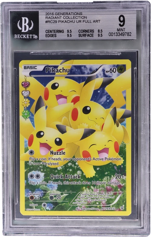 2016 Pokemon Generations Radiant Collection #RC29 Pikachu FULL ART UR