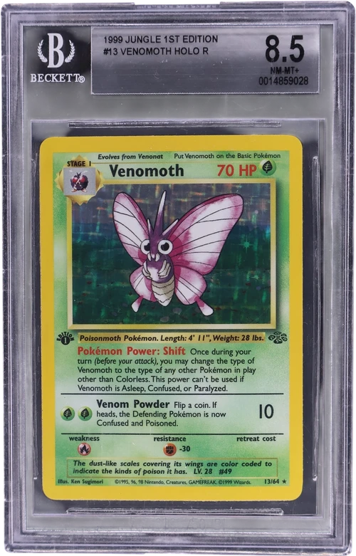 1999 Pokemon Jungle 1st Edition #13 Venomoth HOLO R