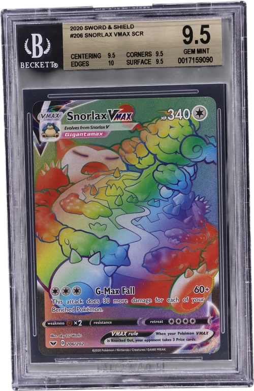 2020 Pokemon Sword and Shield #206 Snorlax VMAX SCR