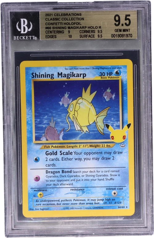 2021 Pokemon Celebrations Classic Collection Confetti Holofoil #66 Shining Magikarp HOLO R