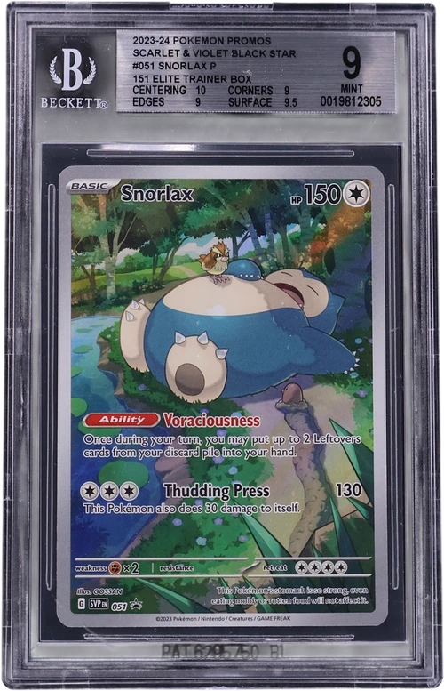 2023-24 Pokemon Scarlet and Violet Black Star Promos #051 Snorlax P/(151 Elite Trainer Box)