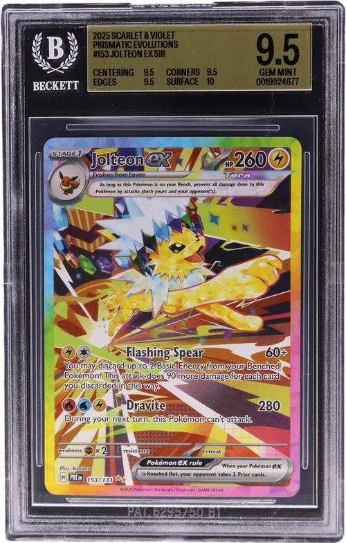 2025 Pokemon Scarlet and Violet Prismatic Evolutions #153 Jolteon ex SIR