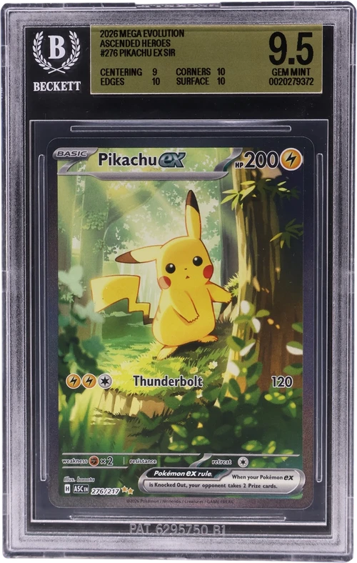 2026 Pokemon TCG Mega Evolution Ascended Heroes #276 Pikachu ex SIR (BGS 9.5)