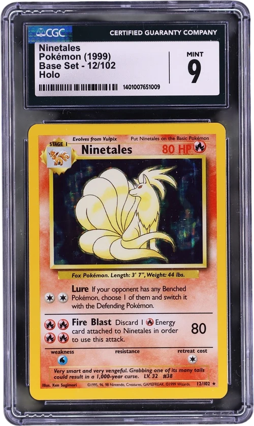 1999 Pokemon Base Set - Unlimited 12/102 Ninetales Holo