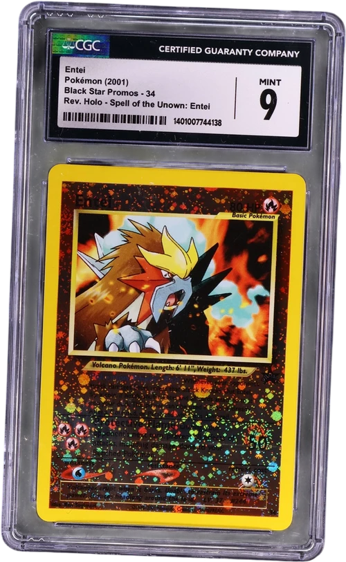 2001 Pokemon Black Star Promos - WotC 34 Entei Spell of the Unown: Entei (Reverse Holo)
