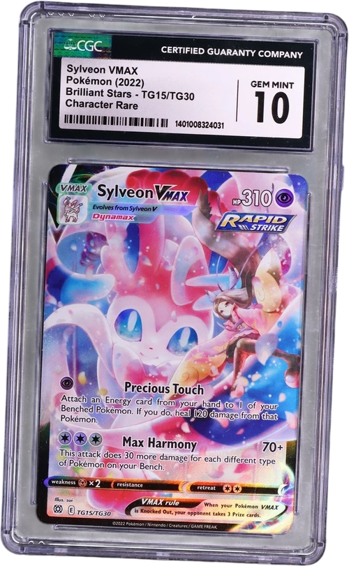 2022 Pokemon Brilliant Stars TG15/TG30 Sylveon VMAX Trainer Gallery Holo