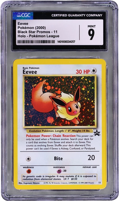 2000 Pokemon Black Star Promos - WotC 11 Eevee Pokémon League (Holo)