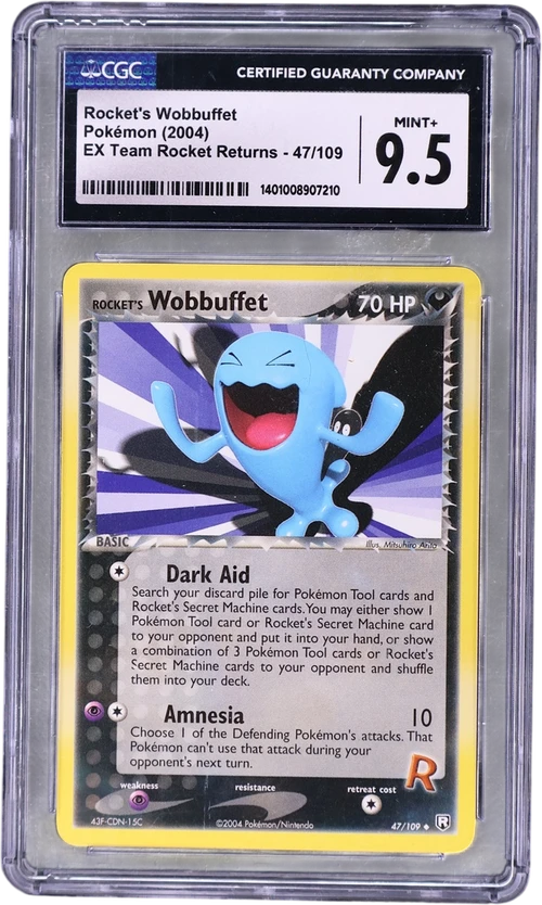 2004 Pokemon EX Team Rocket Returns 47/109 Rocket's Wobbuffet