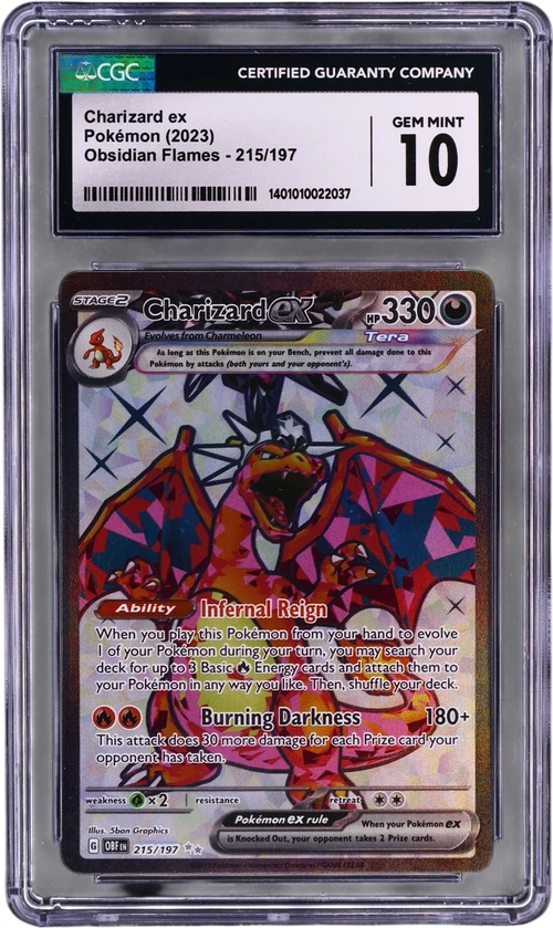 2023 Pokemon Obsidian Flames - OBF EN 215/197 Charizard ex Ultra Rare Holo