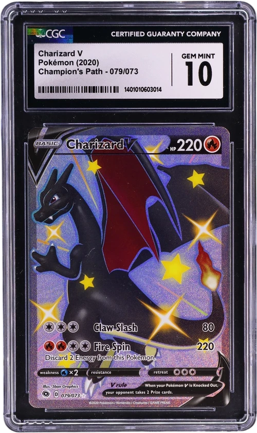 2020 Pokemon Champion's Path 079/073 Charizard V Secret Rare Holo