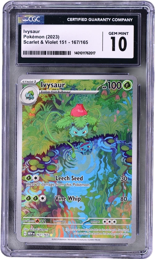 2023 Pokemon Scarlet & Violet 151 - MEW EN 167/165 Ivysaur Illustration Rare Holo