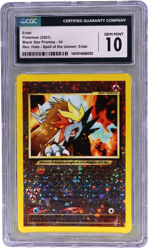 2001 Pokemon Black Star Promos - WotC 34 Entei Spell of the Unown: Entei (Reverse Holo)