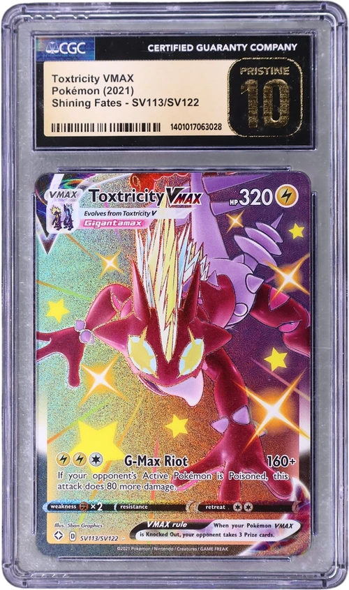 2021 Pokemon Shining Fates SV113/SV122 Toxtricity VMAX Shiny Vault Holo