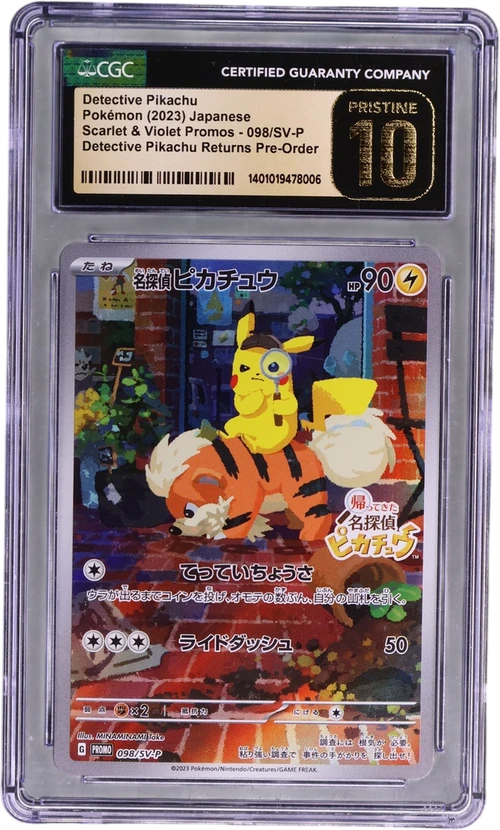 2023 Pokemon Scarlet & Violet Promos Japanese 098/SV-P Detective Pikachu Detective Pikachu Returns Pre-Order (Holo)
