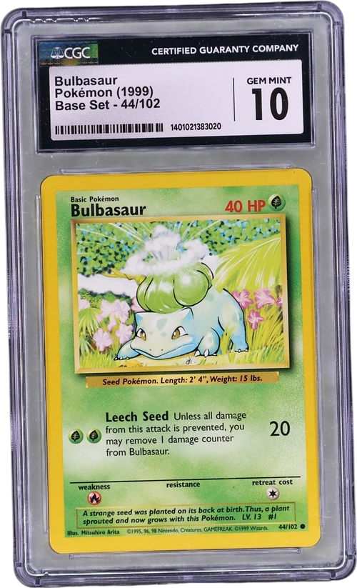 1999 Pokemon Base Set - Unlimited 44/102 Bulbasaur