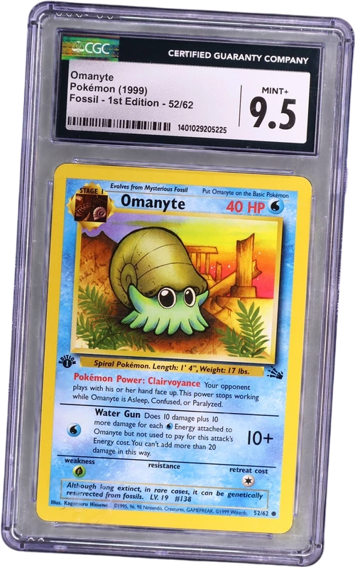 1999 Pokemon Fossil - 1st Edition 52/62 Omanyte