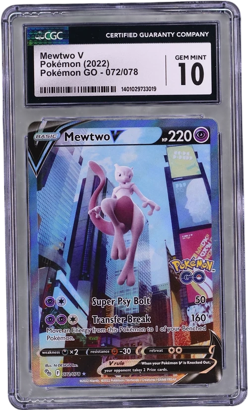2022 Pokemon GO 072/078 Mewtwo V Ultra Rare Holo
