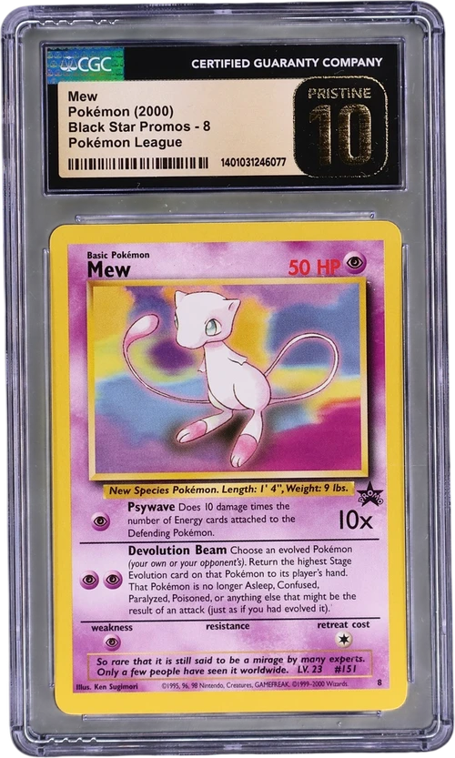 2000 Pokemon Black Star Promos - WotC 8 Mew Pokémon League