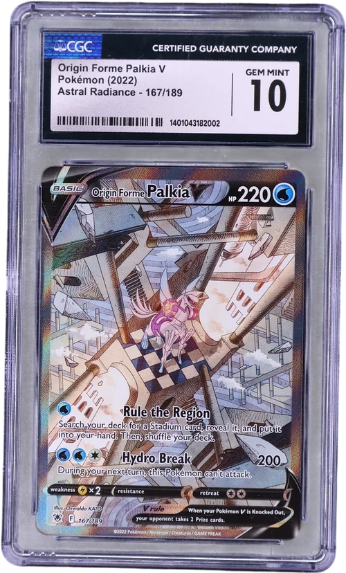 2022 Pokemon Astral Radiance 167/189 Origin Forme Palkia V Ultra Rare Holo