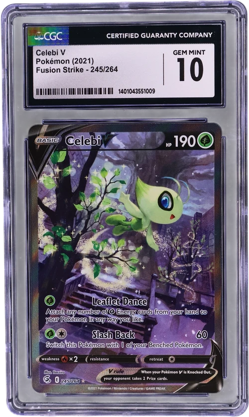 2021 Pokemon Fusion Strike 245/264 Celebi V Ultra Rare Holo