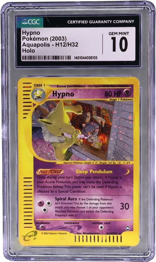 2003 Pokemon Aquapolis H12/H32 Hypno Holo