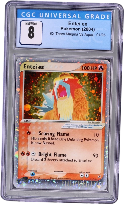 2004 Pokemon EX Team Magma Vs Team Aqua 91/95 Entei ex Holo