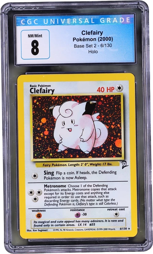 2000 Pokemon Base Set 2 6/130 Clefairy Holo