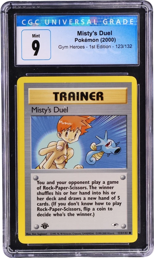 2000 Pokemon Gym Heroes - 1st Edition 123/132 Misty's Duel