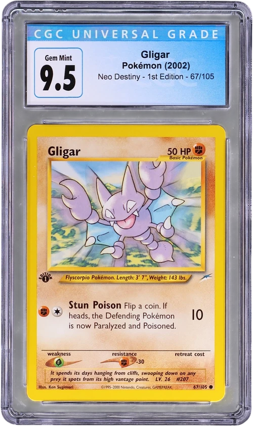 2002 Pokemon Neo Destiny - 1st Edition 67/105 Gligar