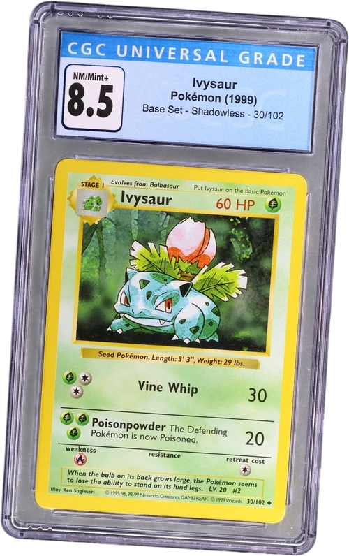 1999 Pokemon Base Set (Shadowless) 30/102 Ivysaur Shadowless