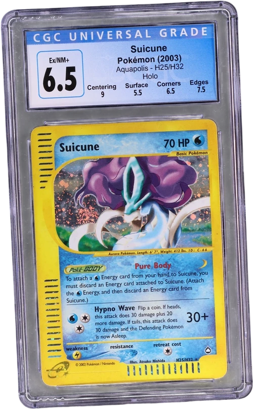 2003 Pokemon Aquapolis H25/H32 Suicune Holo