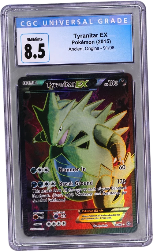2015 Pokemon Ancient Origins 91/98 Tyranitar EX Ultra Rare Holo