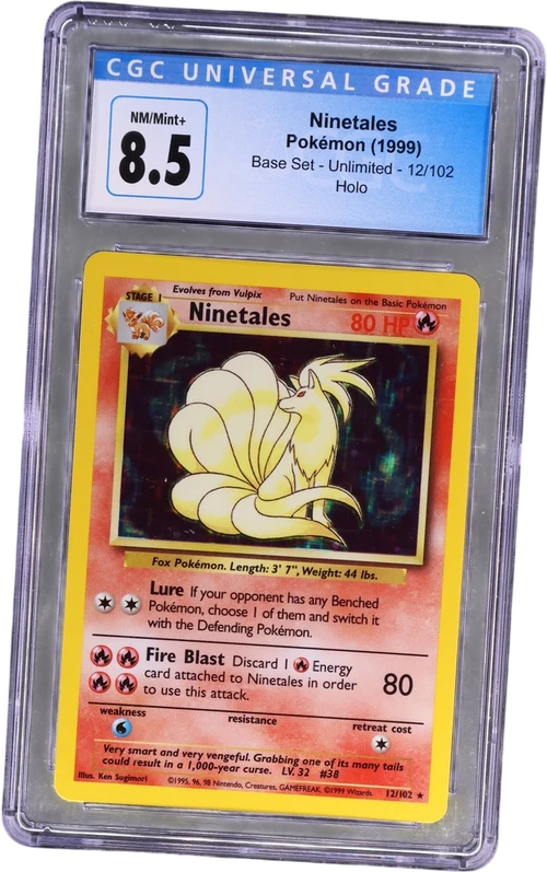 1999 Pokemon Base Set - Unlimited 12/102 Ninetales Holo