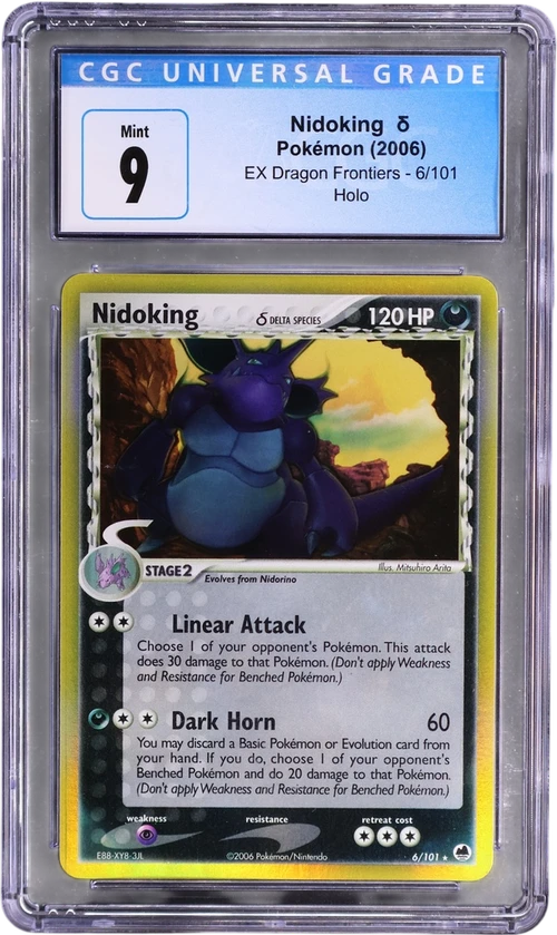 2006 Pokemon EX Dragon Frontiers 6/101 Nidoking δ Holo