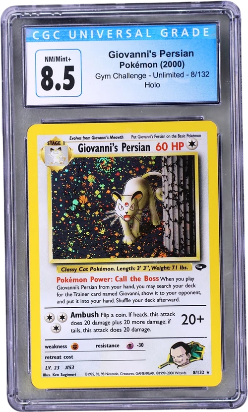 2000 Pokemon Gym Challenge - Unlimited 8/132 Giovanni's Persian Holo