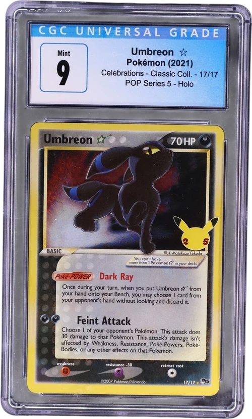 2021 Pokemon Celebrations - Classic Collection 17/17 Umbreon â?? POP Series 5 Holo