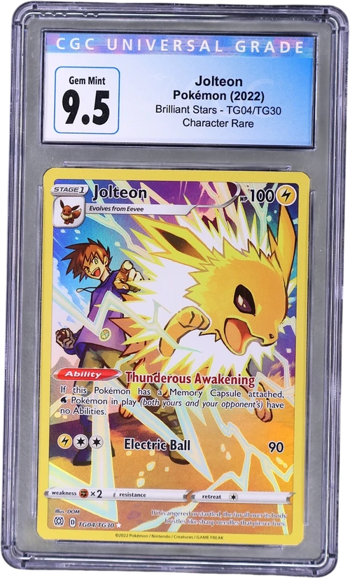 2022 Pokemon Brilliant Stars TG04/TG30 Jolteon Trainer Gallery Holo