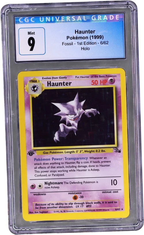1999 Pokemon Fossil - 1st Edition 6/62 Haunter Holo