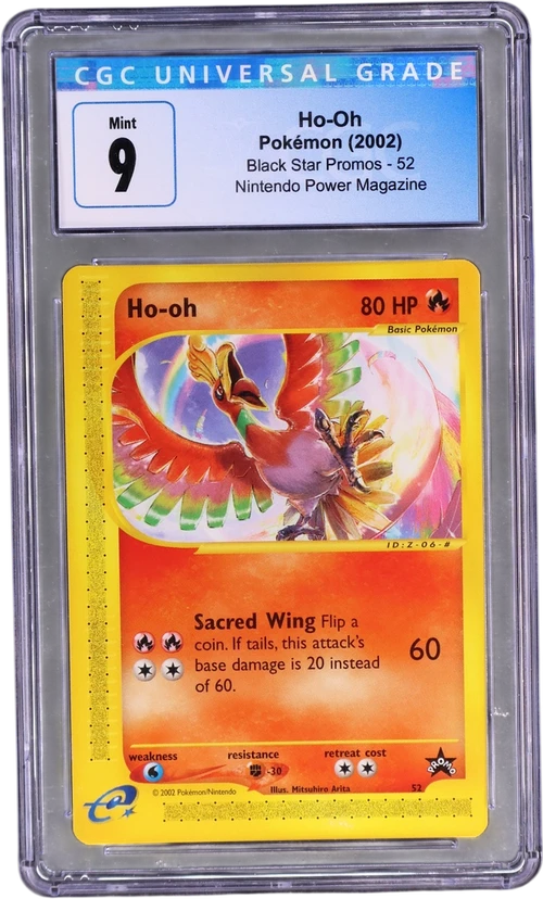 2002 Pokemon Black Star Promos - WotC 52 Ho-Oh Nintendo Power Magazine