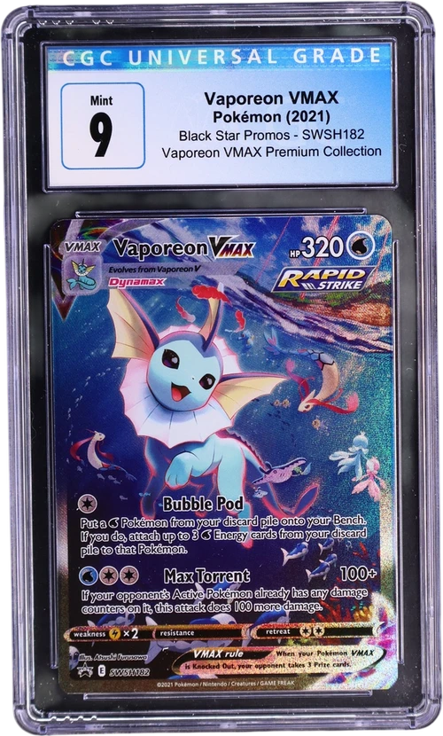 2021 Pokemon Black Star Promos - Sword & Shield SWSH182 Vaporeon VMAX Vaporeon VMAX Premium Collection (Holo)