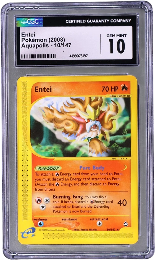 2003 Pokemon Aquapolis 10/147 Entei