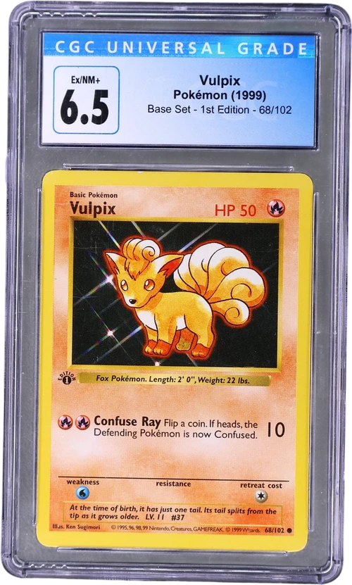 1999 Pokemon Base Set - 1st Edition 68/102 Vulpix