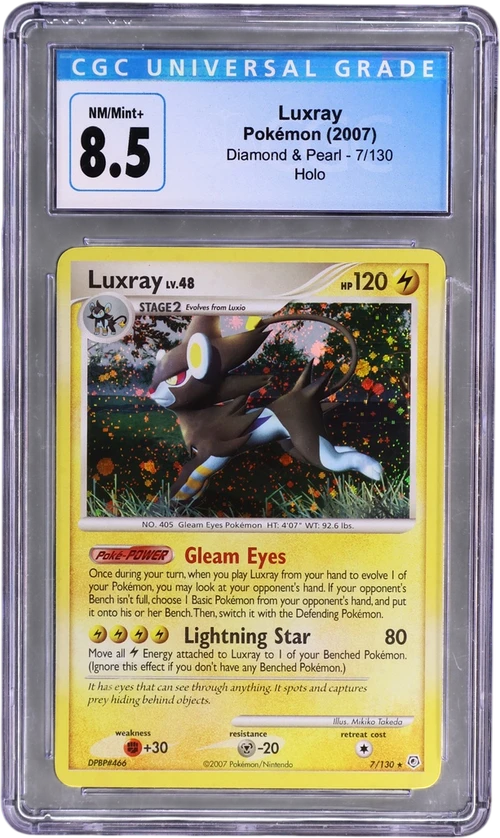 2007 Pokemon Diamond & Pearl 7/130 Luxray Holo