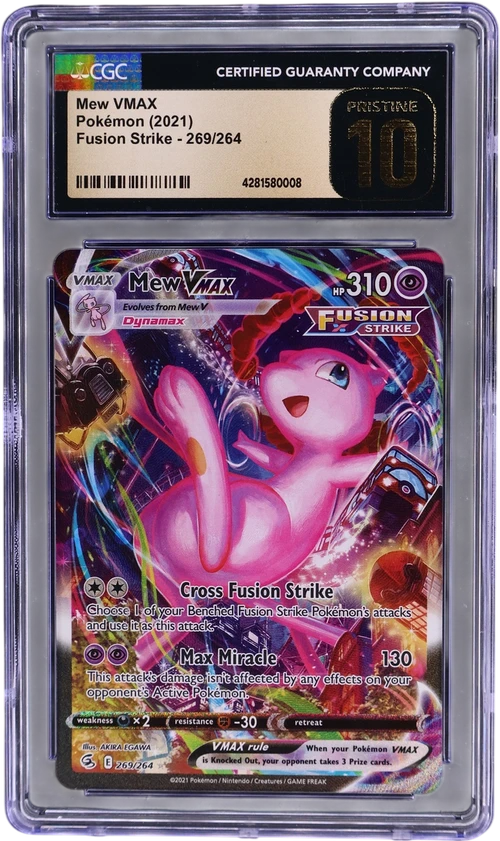 2021 Pokemon Fusion Strike 269/264 Mew VMAX Secret Rare Holo