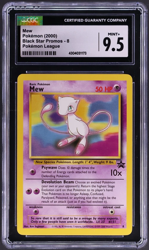 2000 Pokemon Black Star Promos - WotC 8 Mew Pokémon League