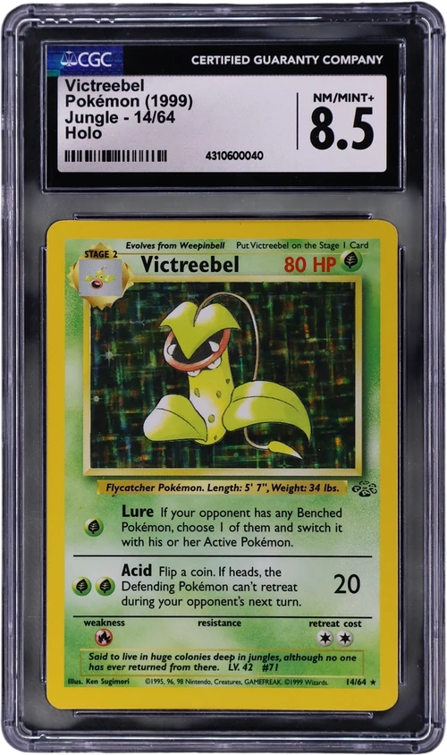 1999 Pokemon Jungle - Unlimited 14/64 Victreebel Holo