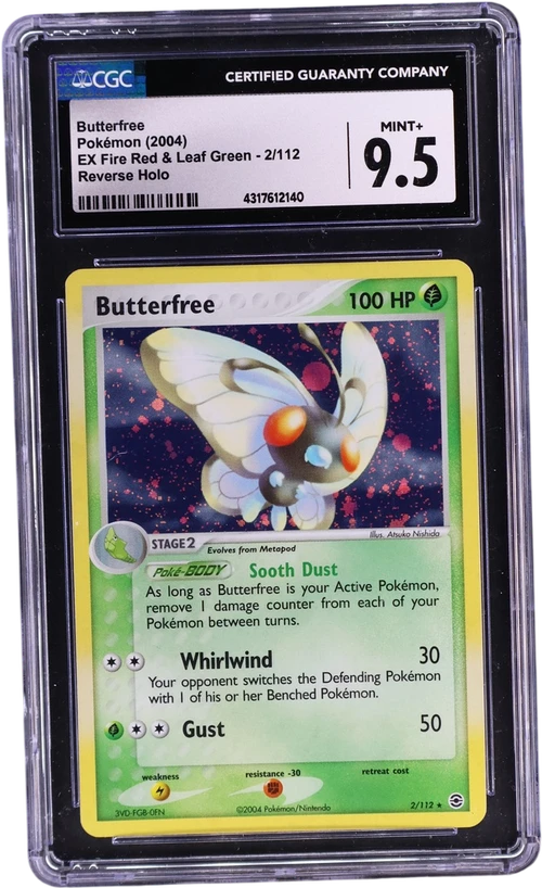 2004 Pokemon EX Fire Red & Leaf Green 2/112 Butterfree Reverse Holo