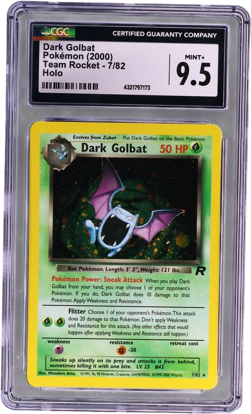 2000 Pokemon Team Rocket - Unlimited 7/82 Dark Golbat Holo