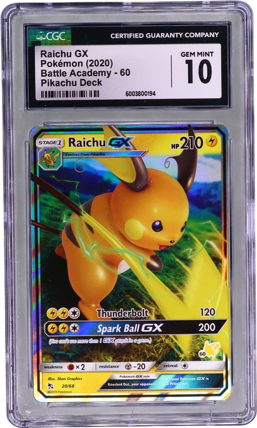 2020 Pokemon Battle Academy 20/68 Raichu GX Pikachu Deck #60