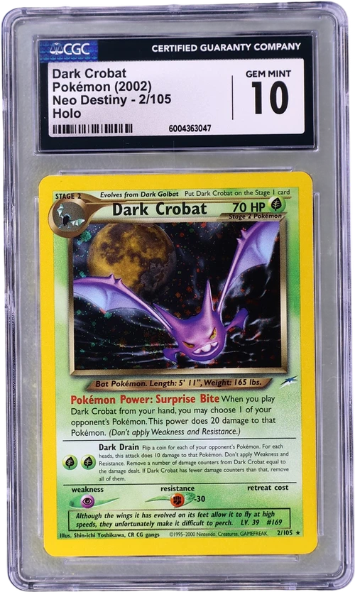 2002 Pokemon Neo Destiny - Unlimited 2/105 Dark Crobat Holo